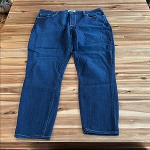 PAIGE Women's Dark Blue Ankle Jeans